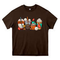 Chocolate Brown volleyball coffee cups Heavy Core Tee - AdoDesignShop