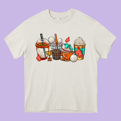 Volleyball Coffee Cups Heavy Core Tee Designed By Adodesignshop
