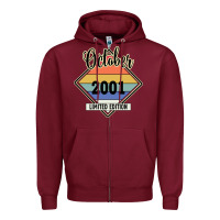 Burgundy October 2001 Limited Edition Zipper Hoodie - Bettercallsaul