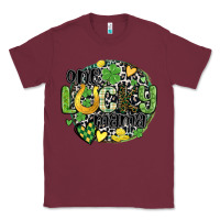 Burgundy one lucky mama Classic Tee - MaliasSmallBusiness