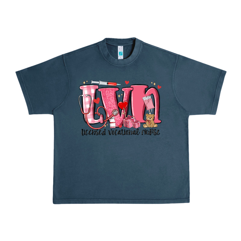 Lvn Licensed Vocational Nurse Valentine's Day Urban Heavy Tee by MaliasSmallBusiness | Teevron