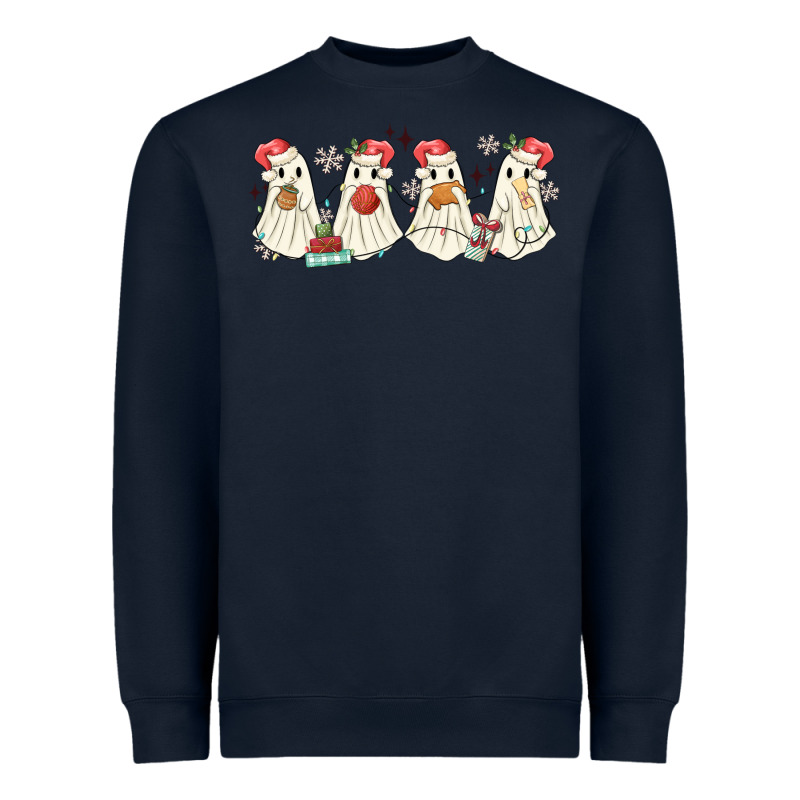 Pantasmas Mexican Christmas Ghosts Heavyweight Sweatshirt by MaliasSmallBusiness | Teevron