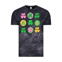 Cloud Black st.patrick's day clovers Vintage Tee - MaliasSmallBusiness