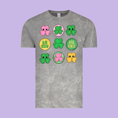 St.patrick's Day Clovers Vintage Tee Designed By Maliassmallbusiness