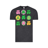 Vintage Black st.patrick's day clovers Vintage Tee - MaliasSmallBusiness