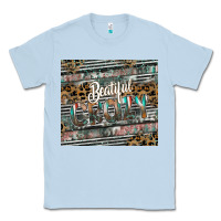 Dusty Blue beautiful crazy Classic Tee - CowhideDigitalArt