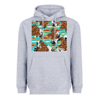 Heather Grey serape cowhide and leopard with glitter Heavyweight Hoodie - TumblerDesignByShophia