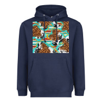 Navy serape cowhide and leopard with glitter Heavyweight Hoodie - TumblerDesignByShophia