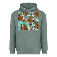 Sage serape cowhide and leopard with glitter Heavyweight Hoodie - TumblerDesignByShophia
