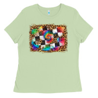 Matcha race leopard and tie dye background Ladies Tee - HRA Design Shop
