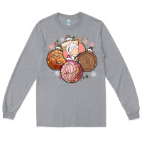 Heather Grey christmas pan dulce Long Sleeve Tee - MaliasSmallBusiness