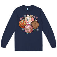 Navy christmas pan dulce Long Sleeve Tee - MaliasSmallBusiness