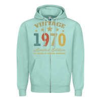 Seafoam Vintage 1970 Limited Edition 50 Years Of Being Awesome Zipper Hoodie - Bettercallsaul