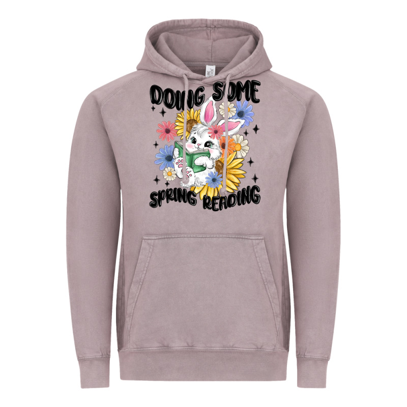 Doing Some Spring Reading Vintage Hoodie by MaliasSmallBusiness | Teevron