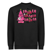 Black pink christmas fa la la Heavyweight Sweatshirt - MaliasSmallBusiness