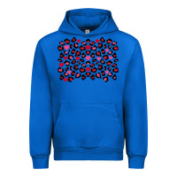Cobalt valentines day leopard and heart background Urban Hoodie - FaDigitalArtStudio