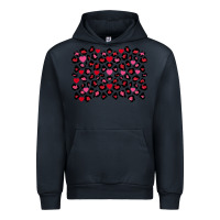 Navy valentines day leopard and heart background Urban Hoodie - FaDigitalArtStudio