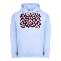Pigment Grape Ice valentines day leopard and heart background Urban Hoodie - FaDigitalArtStudio