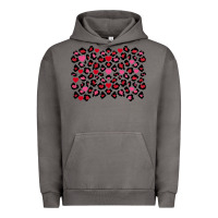 Pigment Tornado valentines day leopard and heart background Urban Hoodie - FaDigitalArtStudio