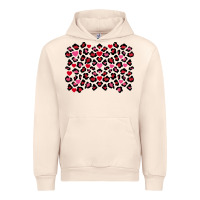 Sandshell valentines day leopard and heart background Urban Hoodie - FaDigitalArtStudio