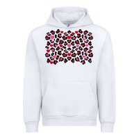 White valentines day leopard and heart background Urban Hoodie - FaDigitalArtStudio