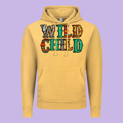 Western Wild Child Vintage Hoodie Designed By Jasminsmagicworld