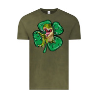 Vintage Olive dinosaur st patricks day Vintage Tee - MaliasSmallBusiness