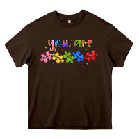 Chocolate Brown you are loved autism Heavy Core Tee - JahusDesignShop