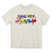 Cream you are loved autism Heavy Core Tee - JahusDesignShop