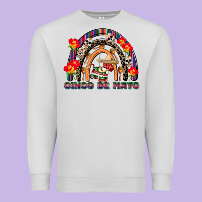 Cinco De Mayo Rainbow Premium Sweatshirt Designed By Cowgirlartshop