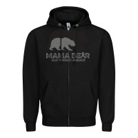 Black Mama Bear Sleep Disorders Awareness Zipper Hoodie - Bettercallsaul