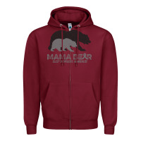 Burgundy Mama Bear Sleep Disorders Awareness Zipper Hoodie - Bettercallsaul