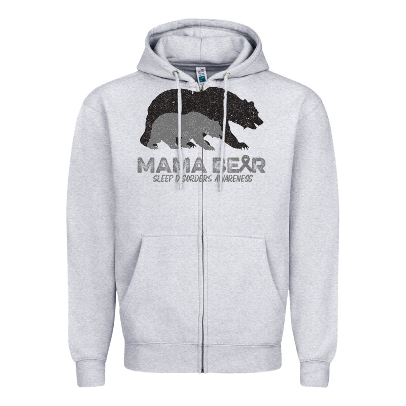 Mama Bear Sleep Disorders Awareness Zipper Hoodie by Bettercallsaul | Teevron