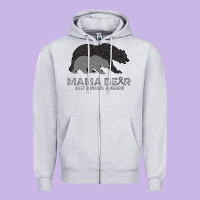 Mama Bear Sleep Disorders Awareness Zipper Hoodie Designed By Bettercallsaul