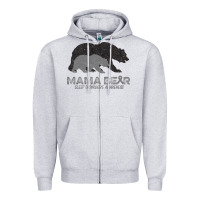 Heather Grey Mama Bear Sleep Disorders Awareness Zipper Hoodie - Bettercallsaul