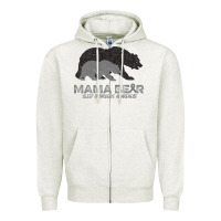 Oatmeal Heather Mama Bear Sleep Disorders Awareness Zipper Hoodie - Bettercallsaul
