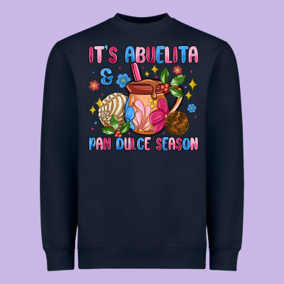 Its Abuelita And Pan Dulce Season Heavyweight Sweatshirt Designed By Maliassmallbusiness