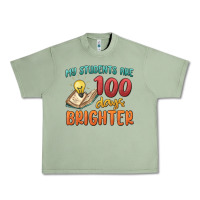 Oil Green my students 100 days brighter Urban Heavy Tee - MaliasSmallBusiness