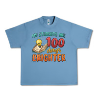 Pebble Blue my students 100 days brighter Urban Heavy Tee - MaliasSmallBusiness
