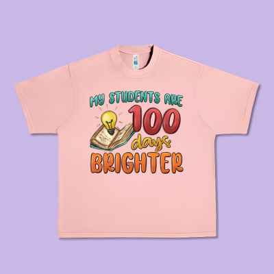 My Students 100 Days Brighter Urban Heavy Tee Designed By Maliassmallbusiness