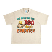 Sandshell my students 100 days brighter Urban Heavy Tee - MaliasSmallBusiness
