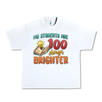 White my students 100 days brighter Urban Heavy Tee - MaliasSmallBusiness