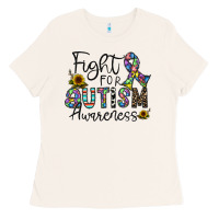 Bone fight for autism awareness Ladies Tee - CowhideDigitalArt