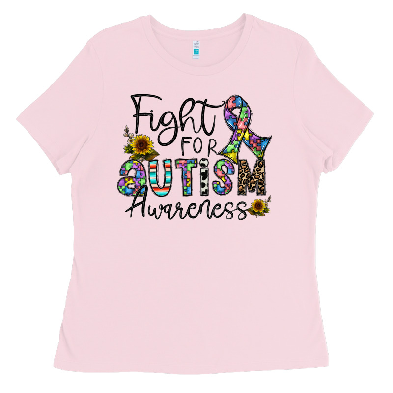 Fight For Autism Awareness Ladies Tee by CowhideDigitalArt | Teevron