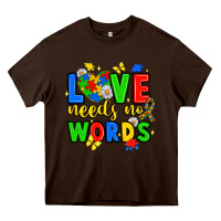 Chocolate Brown love needs no words Heavy Core Tee - JahusDesignShop