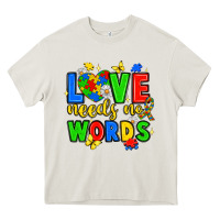 Cream love needs no words Heavy Core Tee - JahusDesignShop