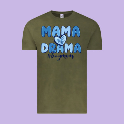 Mama Of Drama Boy Mom Vintage Tee Designed By Maliassmallbusiness