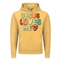 Vintage Mustard jesus loves me Vintage Hoodie - MaliasSmallBusiness