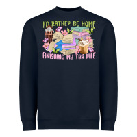 Navy id rather be home finishing my tbr pile Heavyweight Sweatshirt - MaliasSmallBusiness
