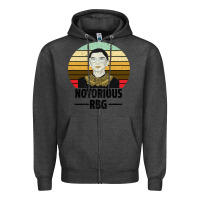 Charcoal Heather Notorious RBG Zipper Hoodie - Bettercallsaul